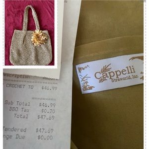 Cappelli Straworld minimalistic Straw Woven Purse Lined- Zippered 1 pocket